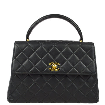 CHANEL Black Lambskin Kelly Handbag KK32096