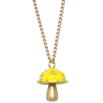 CHANEL Mushroom Pendant Necklace Gold 03S 181845