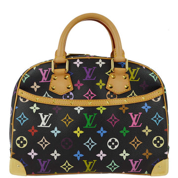 LOUIS VUITTON 2004 Black Monogram Multicolor Trouville Handbag M92662 182294