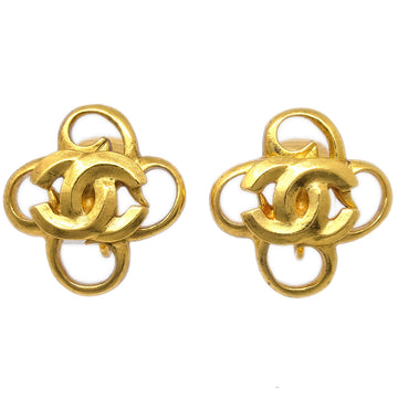 CHANEL Gold Earrings Clip-On 96P 182414