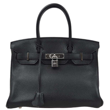 HERMES 2013 Black Taurillon Clemence Birkin 30 Handbag 182486