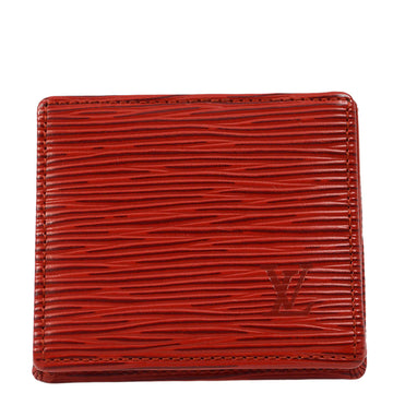 LOUIS VUITTON Red Epi Porte Monnaie Boite Coin Wallet M93697 162005