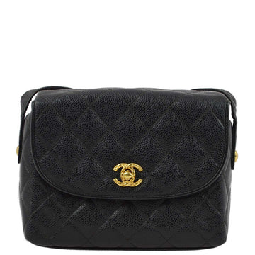 CHANEL Black Caviar Shoulder Bag 162140