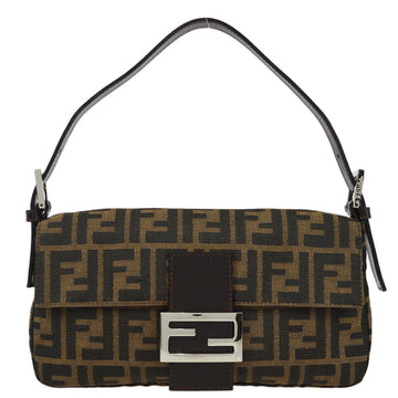 FENDI Brown Zucca Baguette Handbag 162190