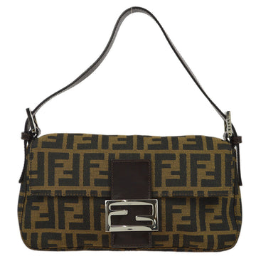 FENDI Brown Zucca Baguette Handbag 162191
