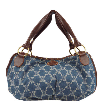 CELINE Blue Denim Macadam Tote Handbag 172618