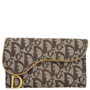 CHRISTIAN DIOR Brown Trotter Wallet Purse 181876
