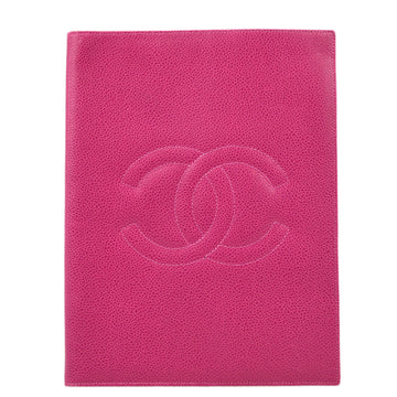 CHANEL Pink Caviar Notepad Cover Small Good 182397