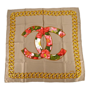 CHANEL Scarf Beige Small Good 182439