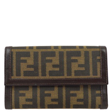 FENDI Brown Zucca Wallet Purse 182448