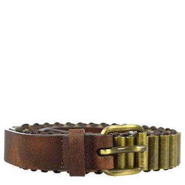 CELINE Brown Leather Belt 80/32 Small Good 182460