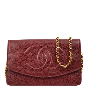 CHANEL Red Caviar Timeless WOC Wallet 191778