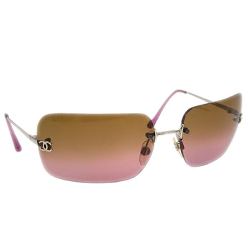 CHANEL Sunglasses Eyewear Pink Small Good 191820