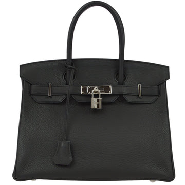 HERMES 2012 Graphite Taurillon Clemence Birkin 30 Handbag KK32114