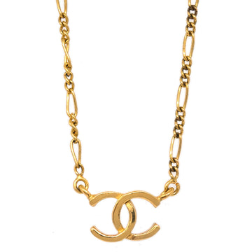 CHANEL CC Chain Pendant Necklace Gold 1982 191868