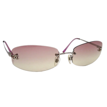 CHANEL Sunglasses Eyewear Pink Small Good 173020