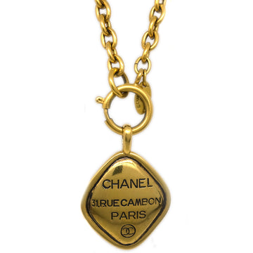 CHANEL Gold Chain Pendant Necklace 173112