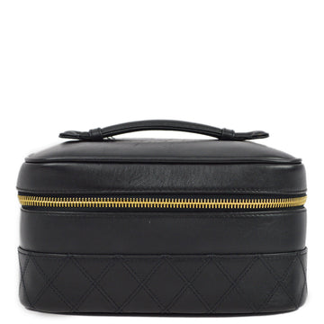 CHANEL Black Lambskin Bicolore Vanity Handbag 182693