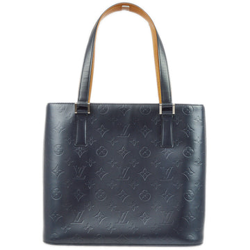 LOUIS VUITTON 2002 Blue Monogram Mat Stockton Tote Handbag M55115 182968