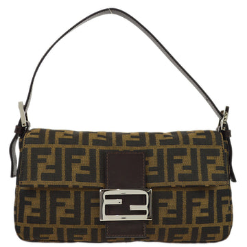 FENDI Brown Zucca Baguette Handbag 172831