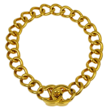CHANEL Turnlock Gold Chain Necklace 96P 162355