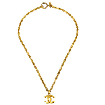CHANEL Gold CC Pendant Necklace 172518
