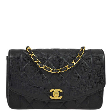 CHANEL Black Caviar Small Diana Shoulder Bag 172858