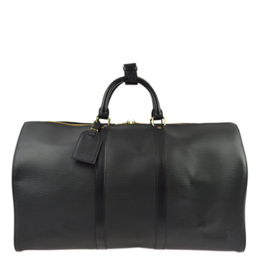 LOUIS VUITTON Black Epi Keepall 50 Travel Handbag M42962 173142