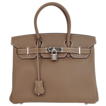 HERMES Etoupe Gray Swift Birkin 30 Handbag 173178