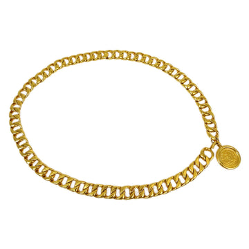 CHANEL Medallion Chain Belt Gold Small Good 182530