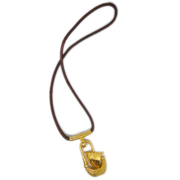 HERMES L' Air de Paris Yacht 2006 Cadena Pendant Choker Necklace Gold 191925