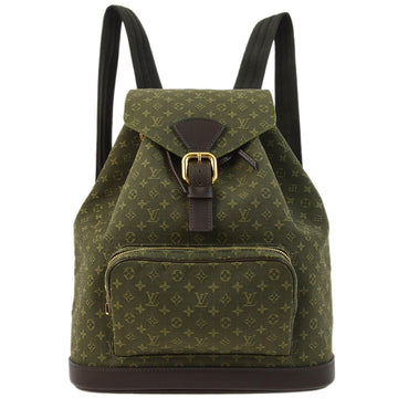 LOUIS VUITTON 2003 Green Monogram Mini Montsouris GM Backpack M92456 162919