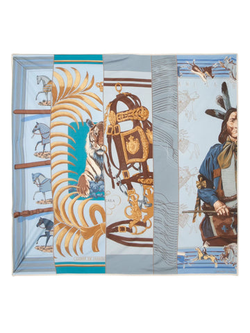 HERMES Carre en Carres silk scarf