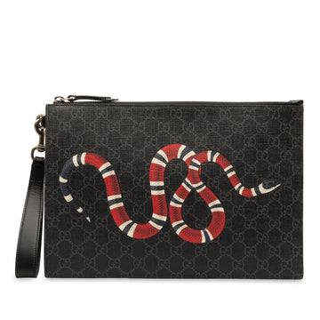 GUCCI GG Supreme Kingsnake Clutch Bag