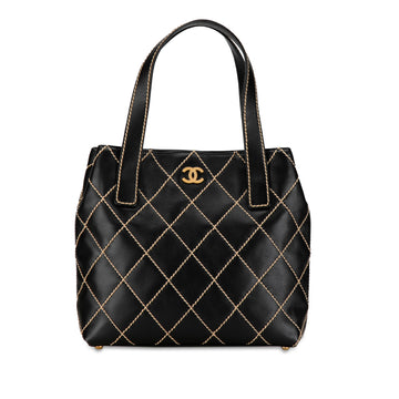 CHANEL CC Lambskin Wild Stitch Handbag