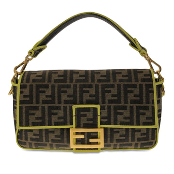 FENDI Medium Zucca Fluo Trim Baguette Satchel