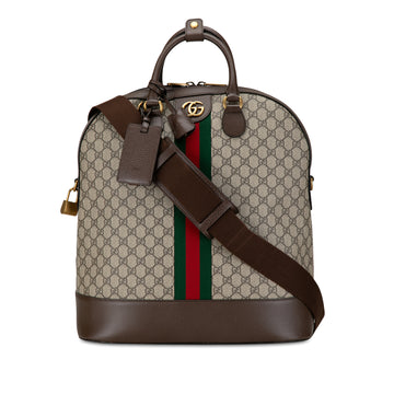 GUCCI Small GG Supreme Savoy Ophidia Web Bowling Bag