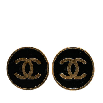 CHANEL Gold Plated CC Clip On Earrings Costume Earrings