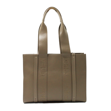 Medium Woody Tote Bag in Taupe