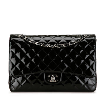 CHANEL Maxi Classic Patent Single Flap Shoulder Bag