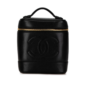 CHANEL CC Caviar Vanity Case Vanity Bag