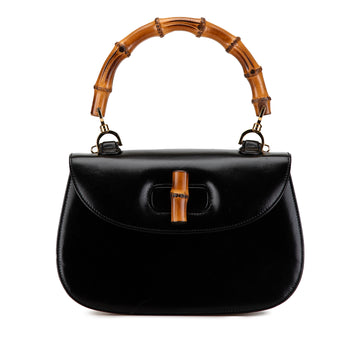 GUCCI Calfskin Bamboo Night Satchel