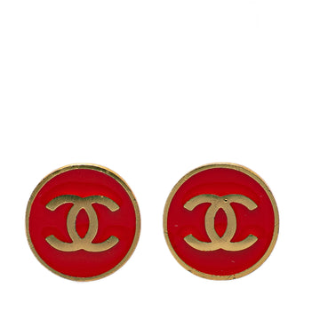 CHANEL Gold Plated CC Clip On Earrings Costume Earrings