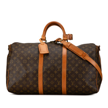 LOUIS VUITTON Monogram Keepall Bandouliere 50 Travel Bag