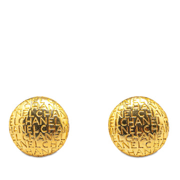 CHANEL Logo Clip On Earrings Costume Earrings