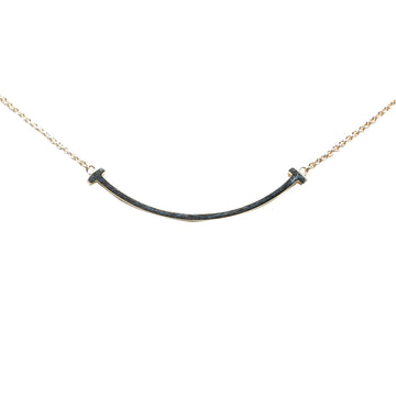 Tiffany 18K Small T Smile Pendant Necklace