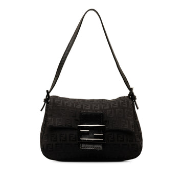 FENDI Mini Zucchino Canvas Mamma Forever Shoulder Bag