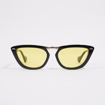 Gucci Womens GG0616S Sunglasses Black / Yellow 140