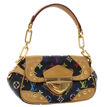 LOUIS VUITTON Monogram Multicolor Marilyn Shoulder Bag Black LV Auth 46978A