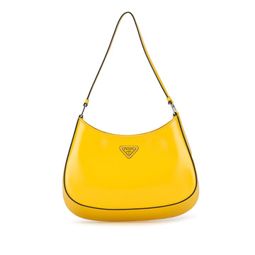 PRADA Brushed Leather Cleo Shoulder Bag